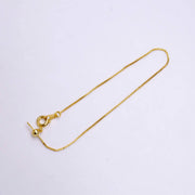 Aim Eternal - 14K Gold Filled 0.8mm Dainty Box Chain 7.5 Inch Slider Bracelet Adjustable bracelet | Z-907