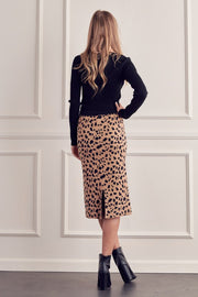 Animal Print Sweater Skirt