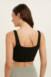 Square Neck Ribbed Seamless Bralette