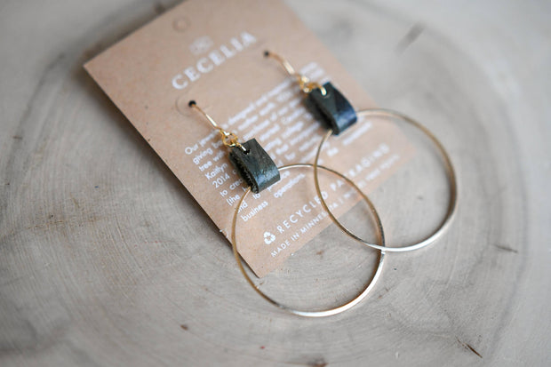 Cecelia Designs Jewelry - Leather Hoop Earrings