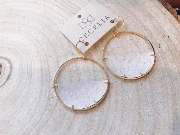 Cecelia Designs Jewelry - Half Moon Leather Earrings