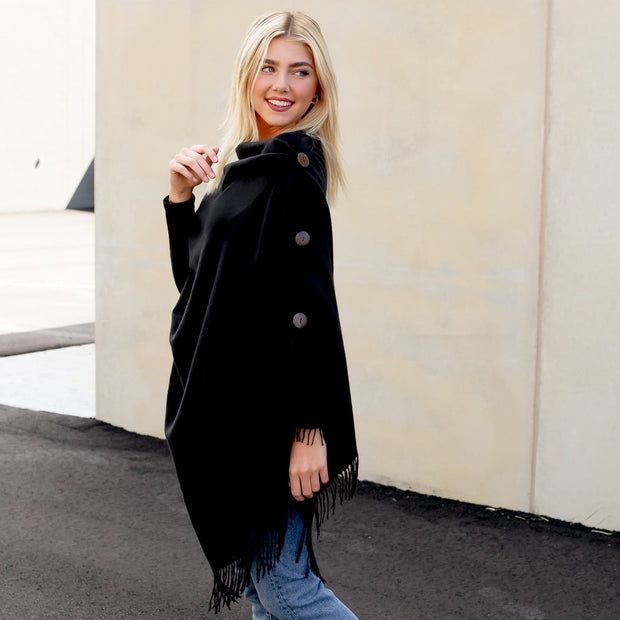 Allison Button Poncho