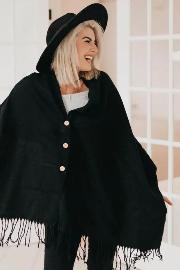 Allison Button Poncho