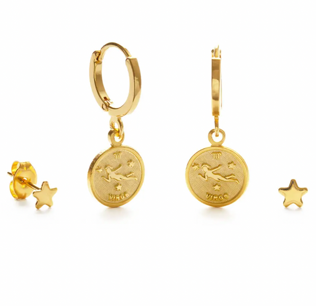 Zodiac Huggie Earrings