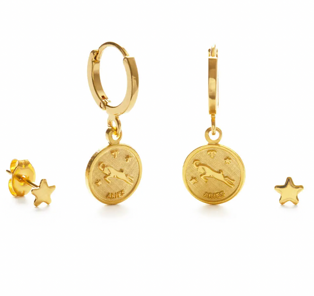 Zodiac Huggie Earrings