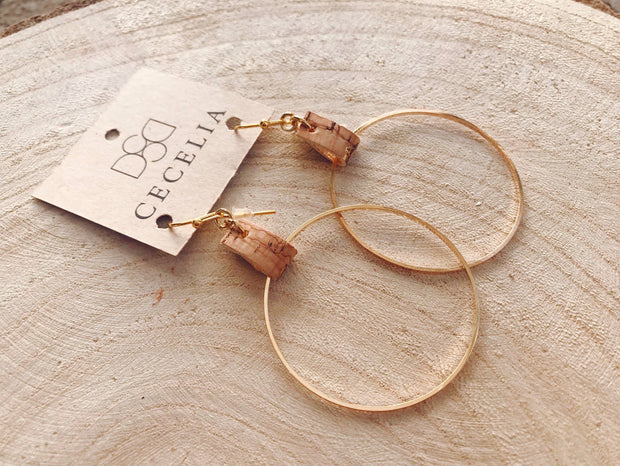Cecelia Designs Jewelry - Leather Hoop Earrings